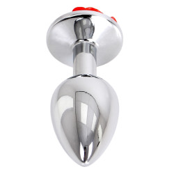 Kiotos Plug Bijou anal Alu avec Rose 6 x 2.8 cm